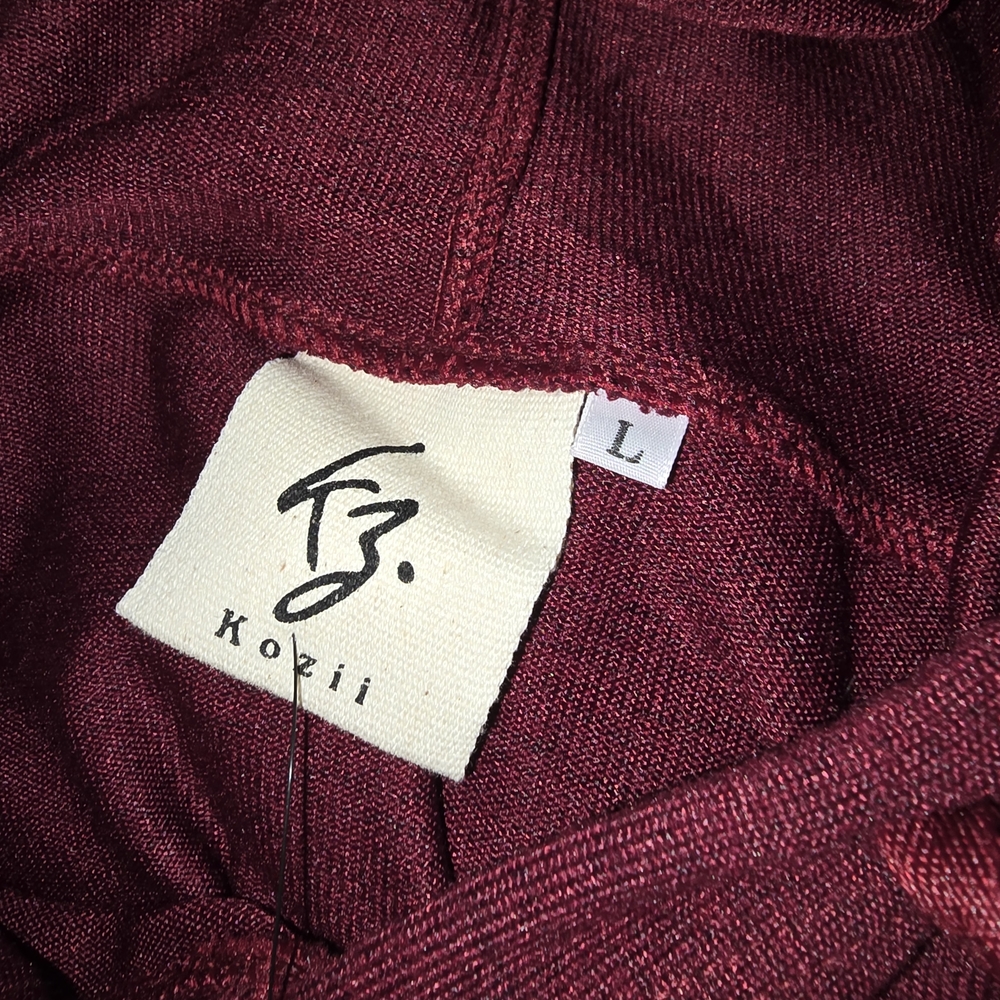 NWT - Kozii - Maroon Hoodie Dress - Picture 5 of 6